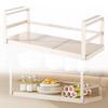 Extendable Under Cabinet Add-on Storage Baskets & Thick Clip Heavy Duty Under Cabinet Organizer for Kitchen Counter