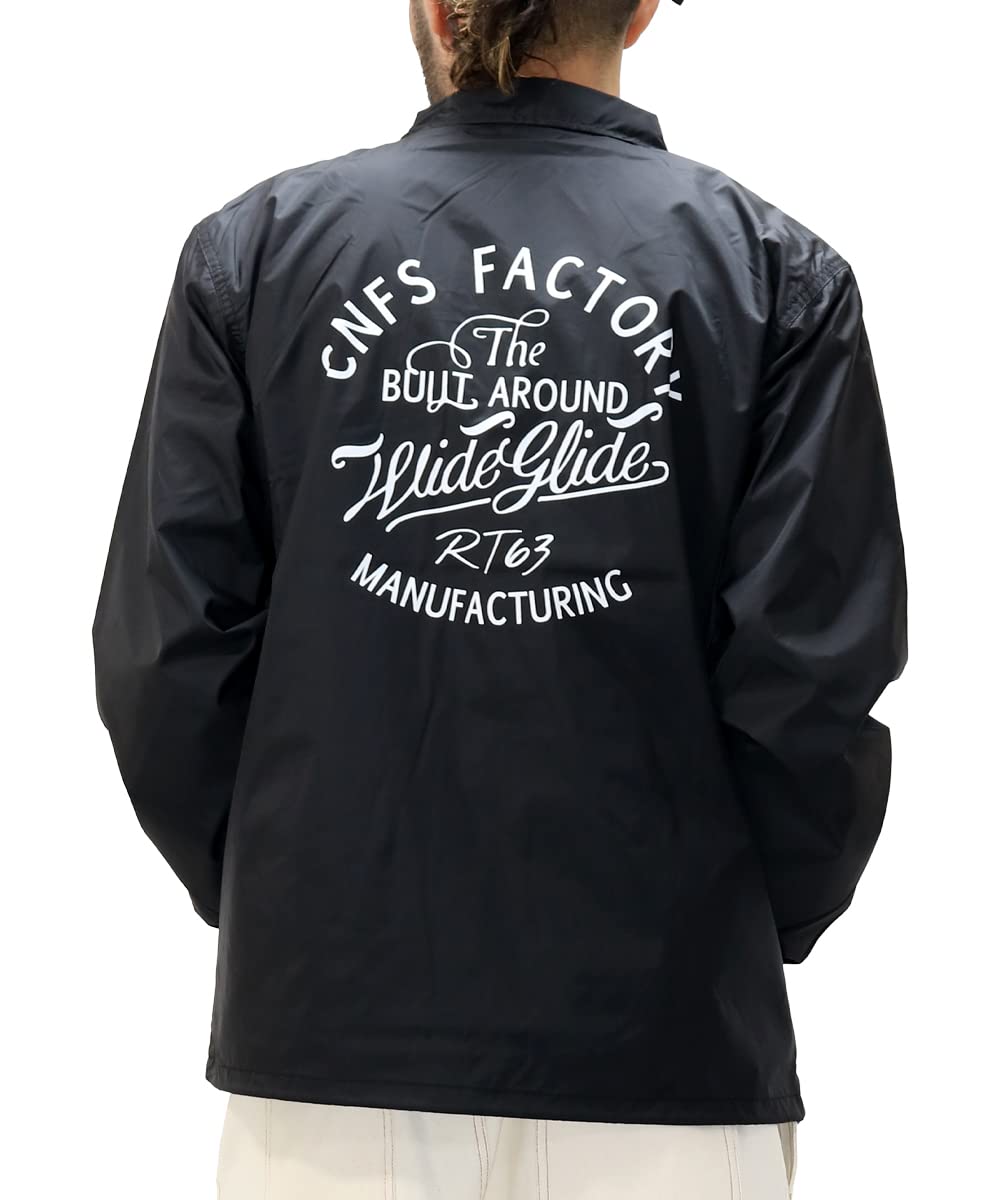 

Confuse Men s Branded Back Print Logo Biker Blouson Jumper cfjk2938 (Size M, Black)