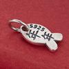 S925 Sterling Silver Fish Pendant Charm for DIY Handmade Beading and Weaving Bracelet/Necklace Accessories.