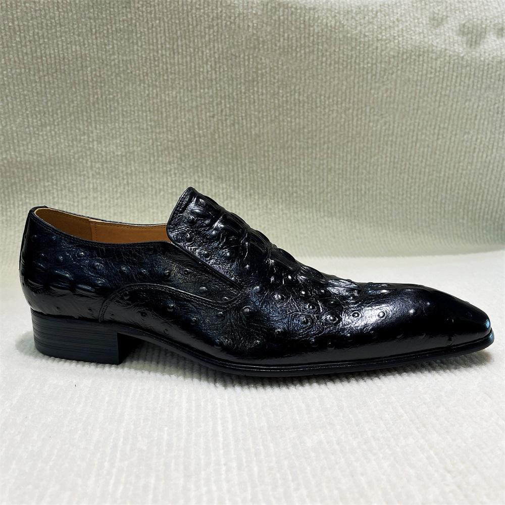 Fashion Men's Handmade Genuine Leather Python Pattern Loafers 2025 Spring Autumn Formal Oxford Wedding Shoes Office Footwear