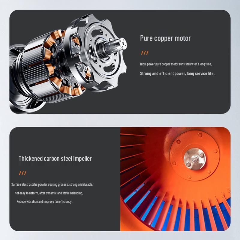 CF-11 Multi-Blade Centrifugal Snail Fan 220V/380V for High-Suction Industrial Kitchen Oil Fume Ventilation
