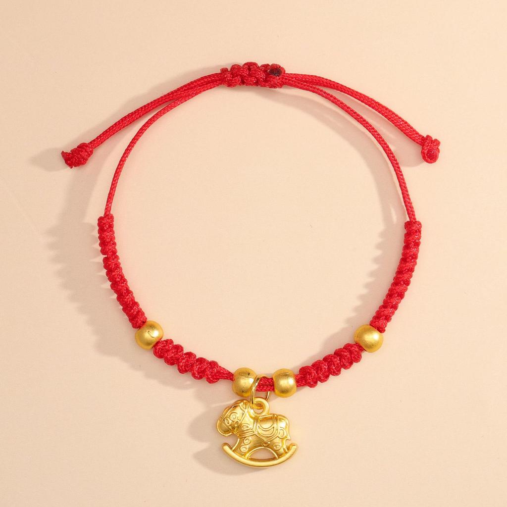 2026 Zodiac Year of the Horse Red Bracelet: Handmade Ben Ming Nian Woven Rope for Good Fortune