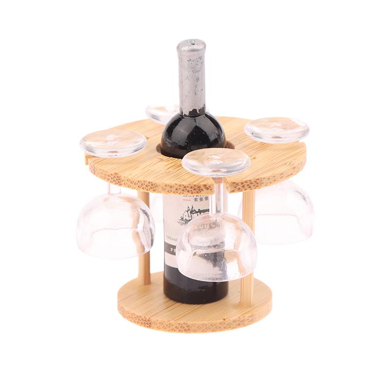 Puppenhaus Miniatur Mini Weinglasständer Kelchset Modell Heim Möbel Dekor Spielzeug Puppenhaus Zubehör