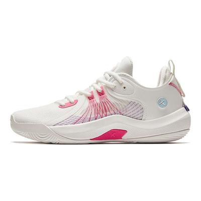 KT Campus Shock Absorption Non-Slip Low-Top Basketball Shoes Men Sneakers White Pink 112421607-1