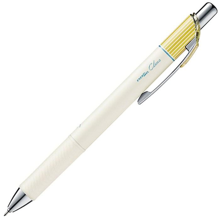 Pentel EnerGel Clena Ballpoint Pen 0.4mm - Mimosa Yellow - Black Ink (10-pack)