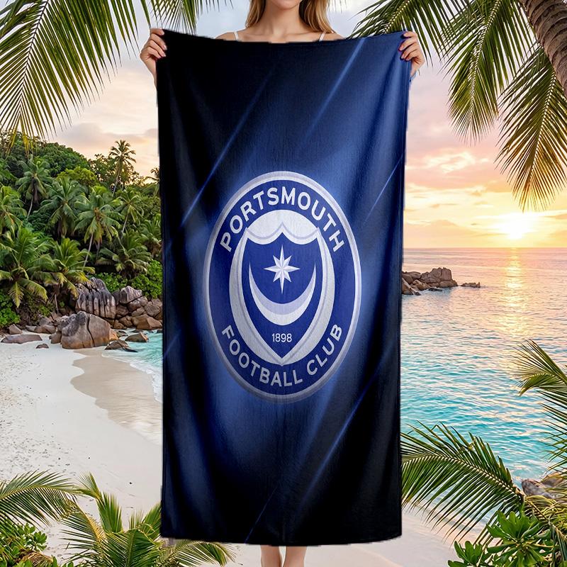 Portsmouth FC print Quick Dry Beach Towel Microfiber Absorbent Portable Travel Swimming Towel
