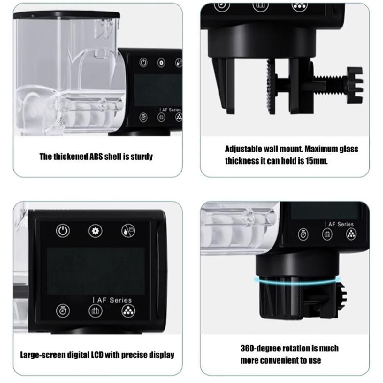 Digital Timer Fish Feeder For Aquariums Automatic Food Dispenser Quiet Operations Easy Installation Design for Pet Care