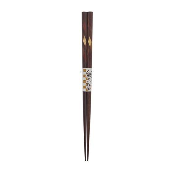 Chopsticks, Yosegi-zaiku, Kinpo, Wooden (Natural Wood), Pointed Tip, 23cm