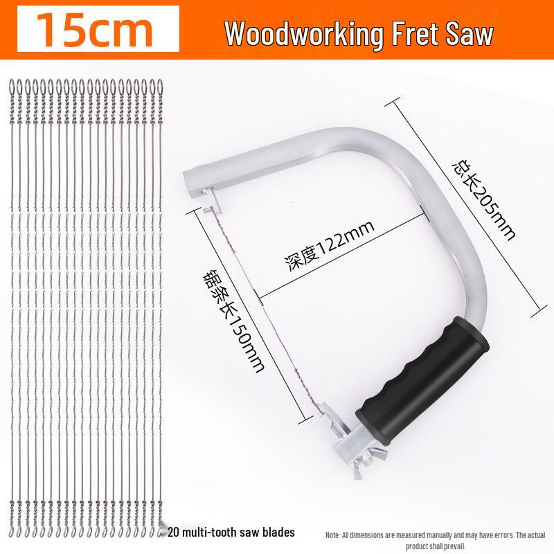Multi-Function Handheld Pull Saw: Flower, Fret, Wire, and Jigsaw for Woodworking & Household Use