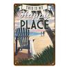 Vintage Hawaii Surfs Up Beach Welcome Metal Tin Sign  Ocean Poster for Cafe Bar Outdoor Decor Home Wall Decoration