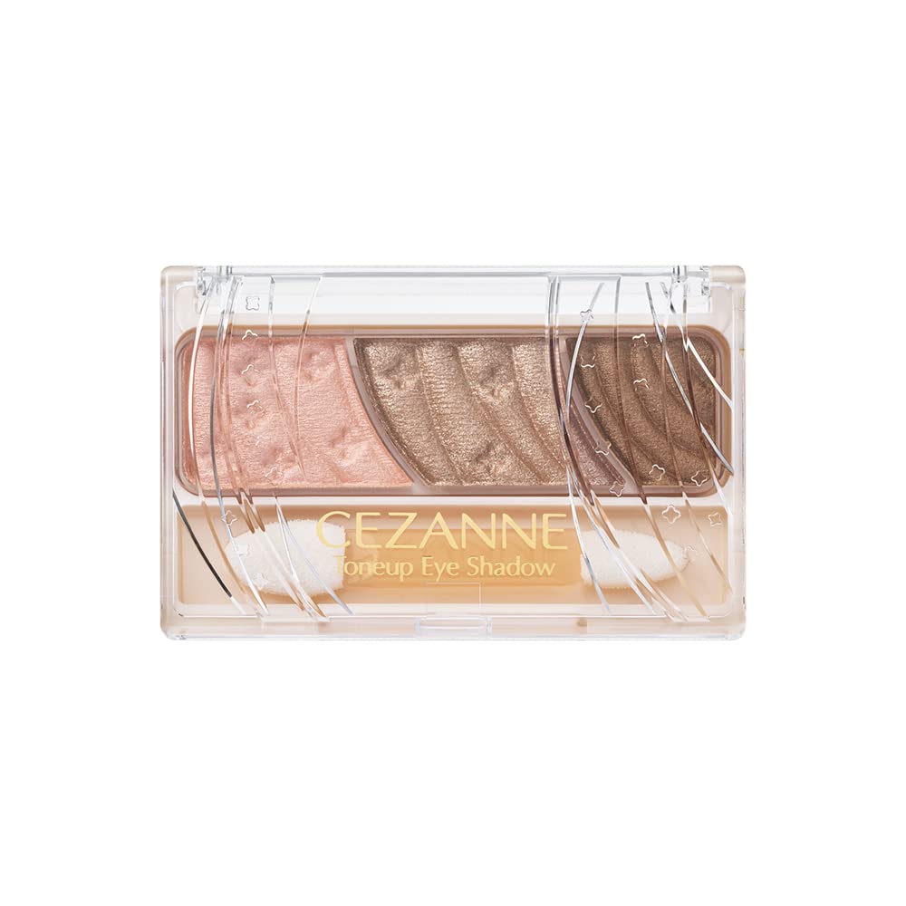 Cezanne Tone Up Eyeshadow 11 Taupe Brown 2.7g 3-color applicator.