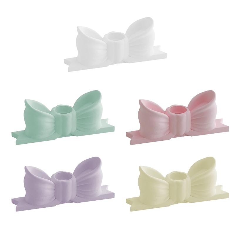 Unique Bowknot Candle Holder Candlestick For Weddings And Holiday Candle Stand Colorful