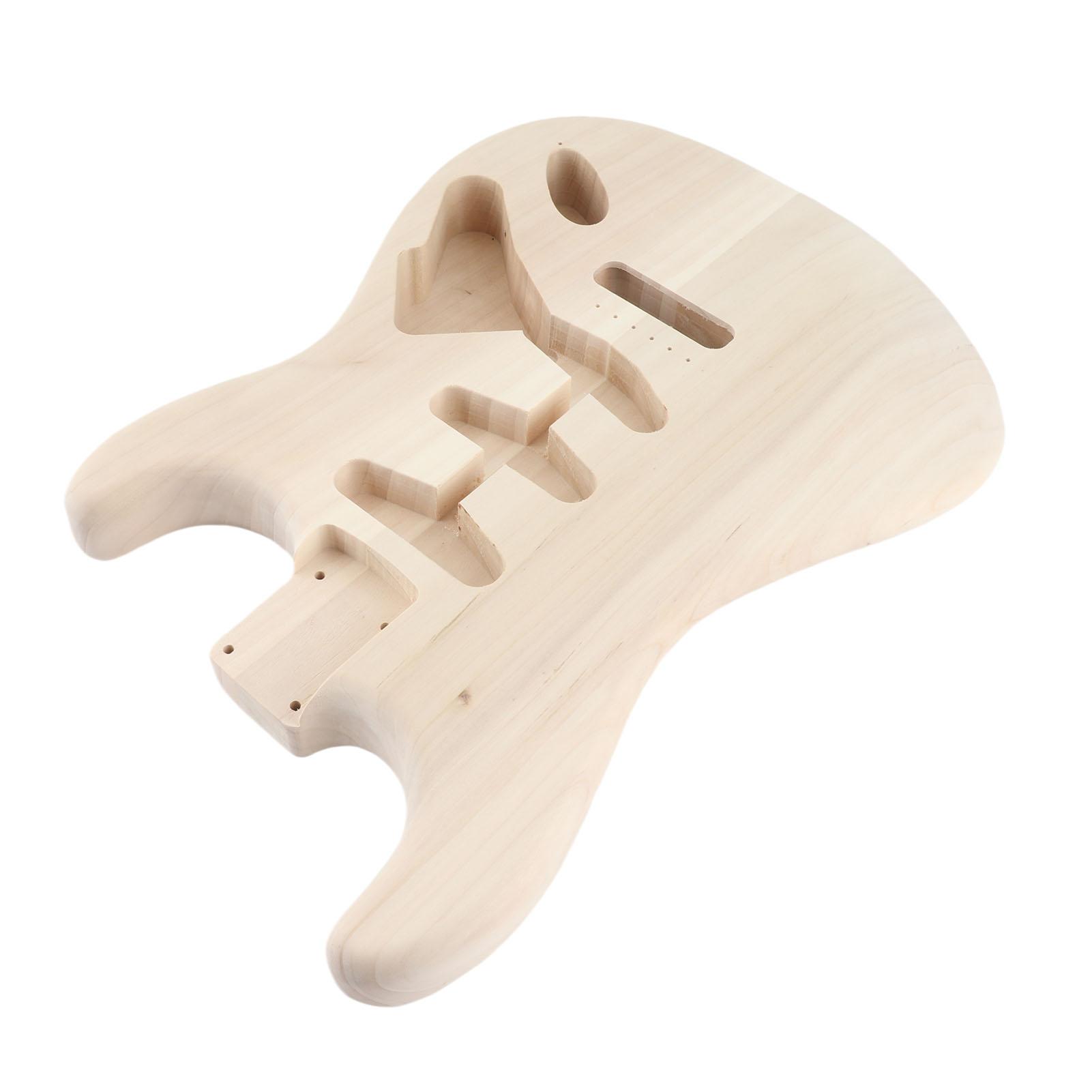 

Незакінчений корпус електрогітари з горіхового дерева, заготовка, отвір для трьох одинарних звукознімачів, заміна корпусу гітари