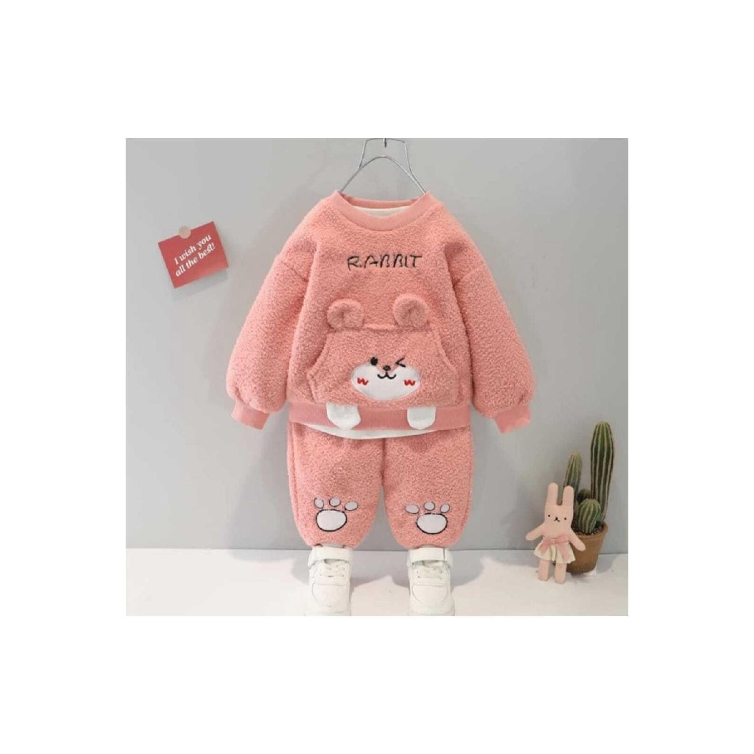 

Зимний комплект из 2 предметов с плюшевой нижней частью и верхом 6-12 Ay розовый