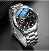 Stylish Analog Watch with Waterproof Calendar and Stainless Steel Black Band and Black Dial Men's Strap,