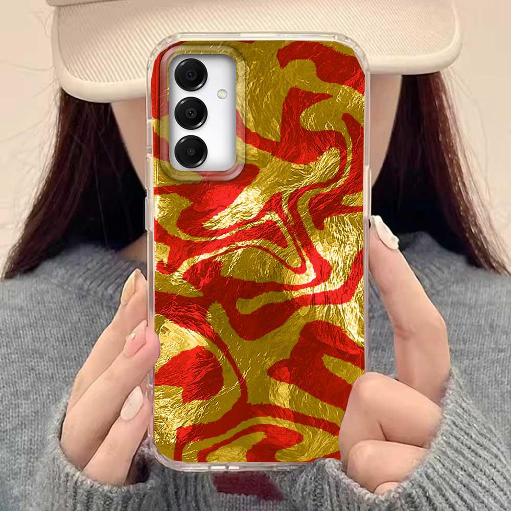 Wave Stripe Leopard Fashion Phone Case for Samsung Galaxy A16 A55 A07 A17 A56 A36 A26 A53 A06 A14 A24 A34 A54 A15 A12 A22 Cover