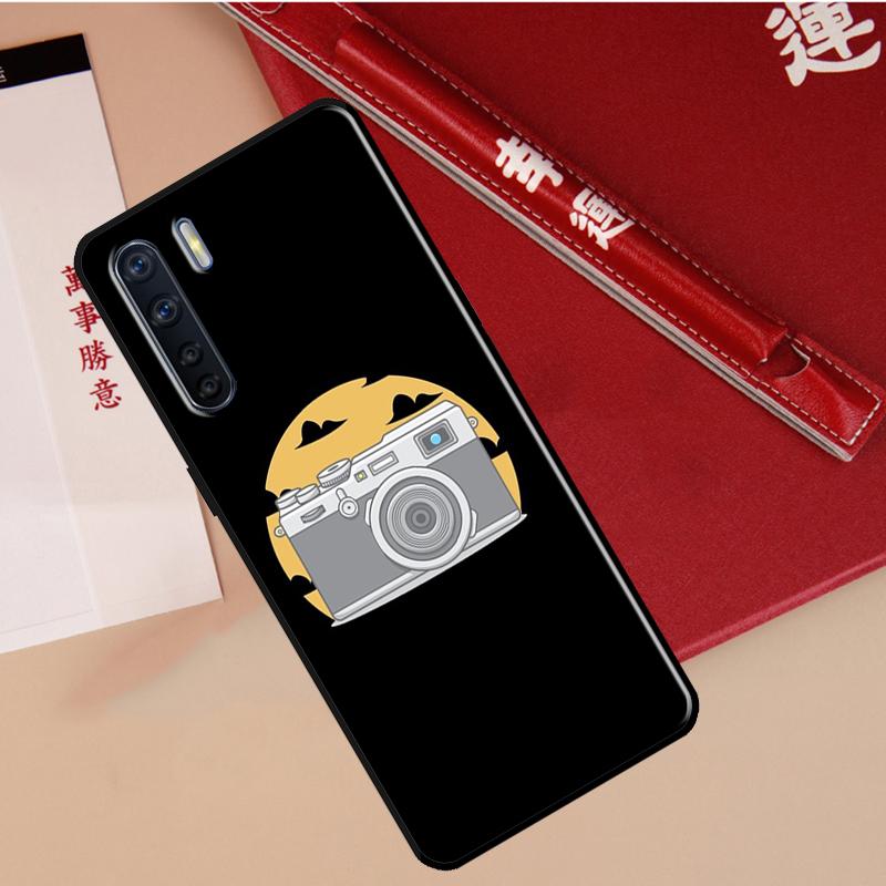 Classic Camera Lens Case For Oppo A60 A98 A58 A78 A18 A38 A80 A40 A77 A57 A17 A74 A54 A94 A96 A76 A16 A15 A5 Pro