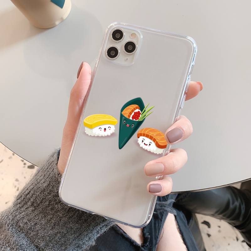 YNDFCNB Japanese Shiba Inu Sushi Phone Case for Iphone 13 11 12 Pro XS MAX 8 7 6 6S Plus X 5S SE 2020 XR Fundas