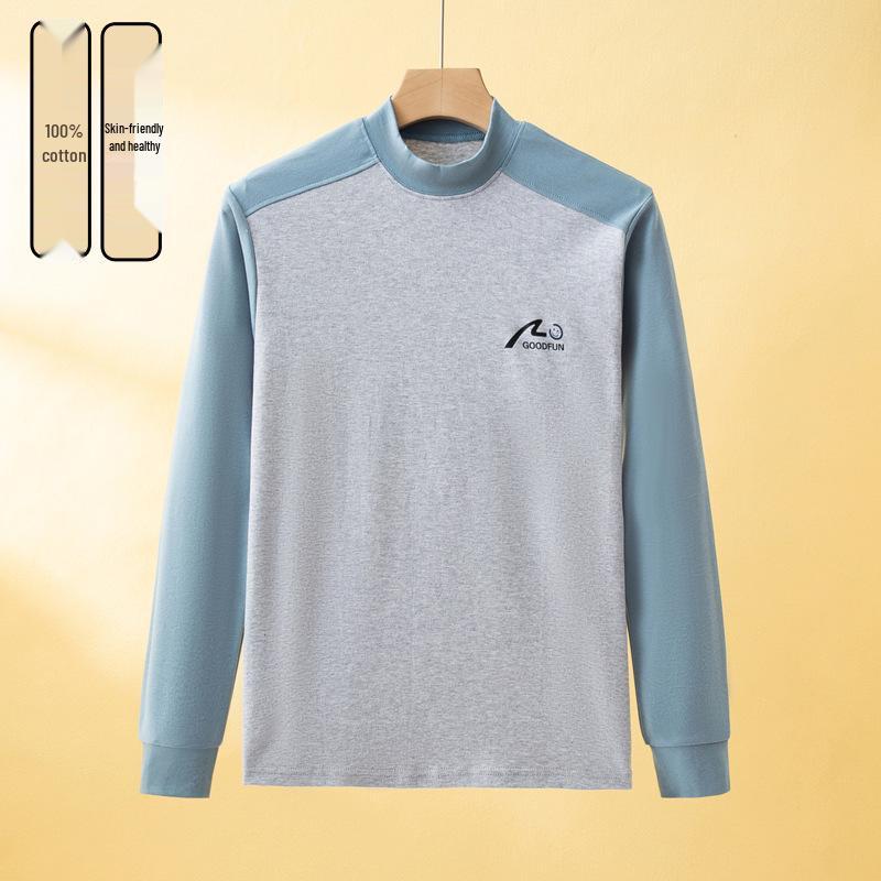 Teen Boys' Cotton Long Sleeve Autumn T-Shirt - Mid & Big Sizes Available