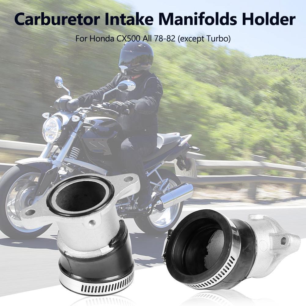 2pcs Motorbike Carburetor Intake Rubber Aluminum Manufacturing Technology Manifolds Boot Holder for Honda CX500 All 78-82