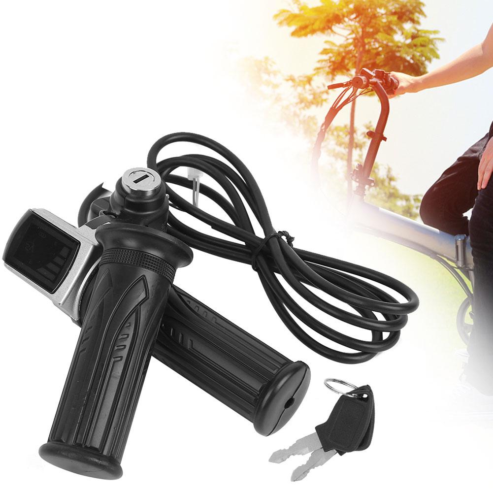 Multifunction Throttle Grip 36V Electric Quantity Battery Indicator Electric Door Lock