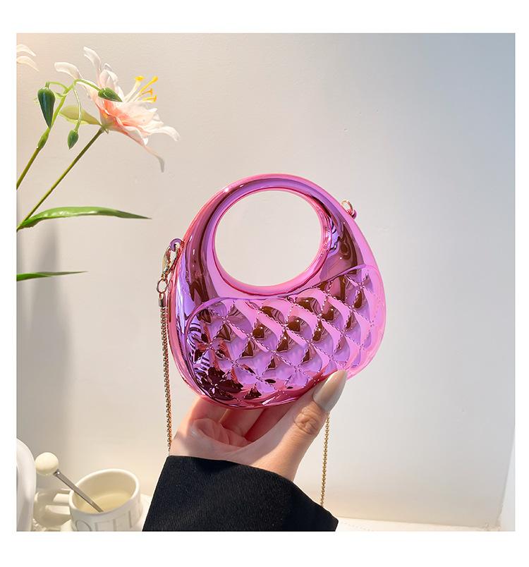 Acrylic rhombus chain messenger bag women's 2025 banquet bag goose egg handbag from 50 pieces does not match the chain