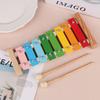 8 Keys Xylophone Toy Hand Knocking Glockenspiel Colorful Aluminum Plate Piano With Wooden Mallets Kids Musical Instrument Gift