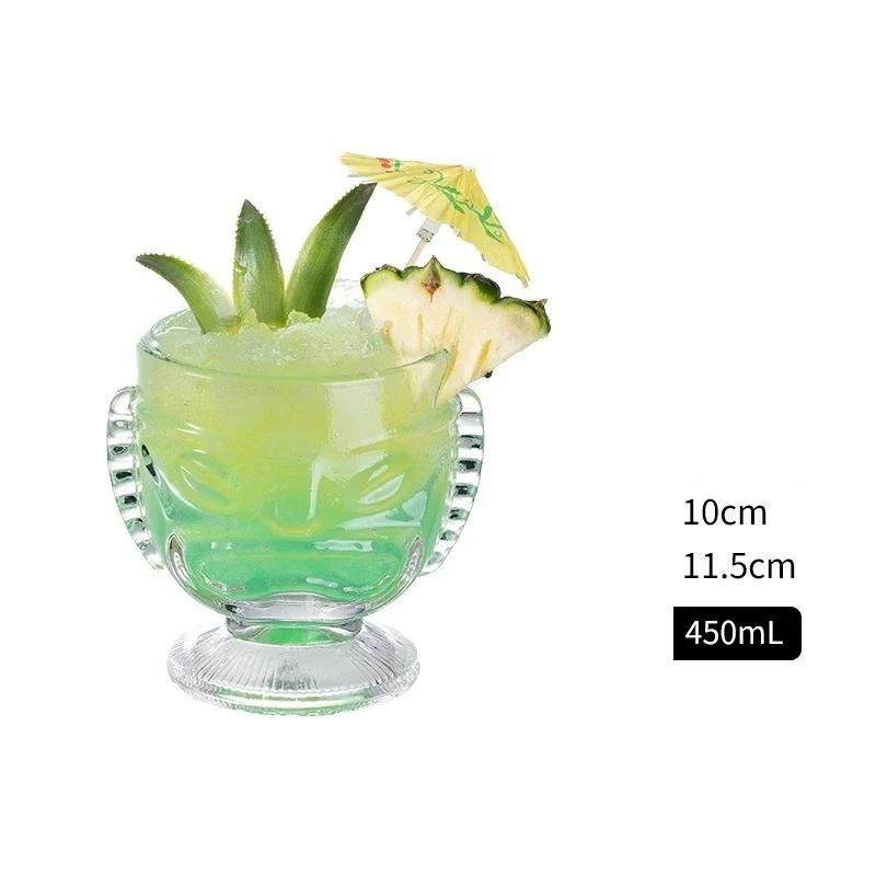 Lead-free Glass Cup Hawaii Tiki Mugs Creative Cocktail Glasses Beer Glass Martini Glasses Beverage Mugs Funny Cup Coffee Cup