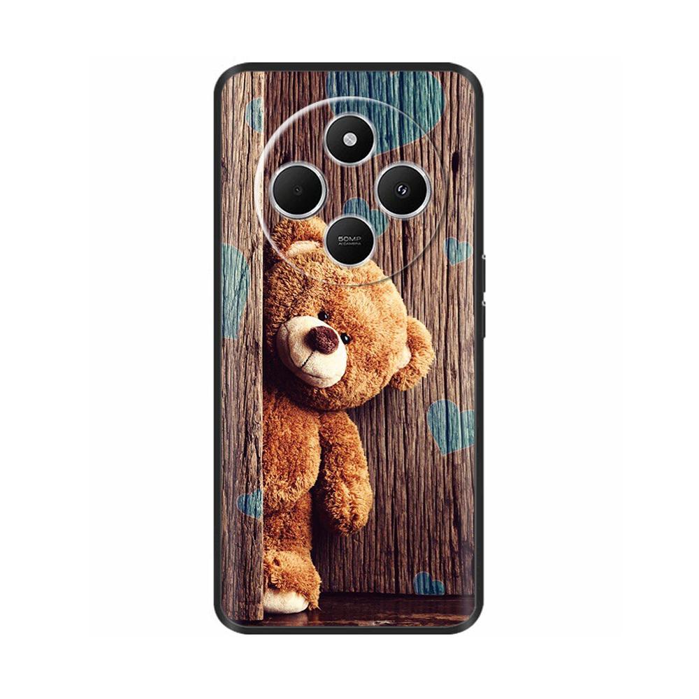 Luxury Painted Case For Redmi 14R 5G Soft Black Silicone Bumper Back Cover for Xiaomi Redmi 14R 14C Cases Funda Shockproof Shell