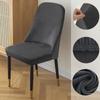 Silver Fox Velvet Chair Covers Soild Colour Elastic Shell Chair Slipcovers For Living Room Hotel Office Banquet Dustproof Covers