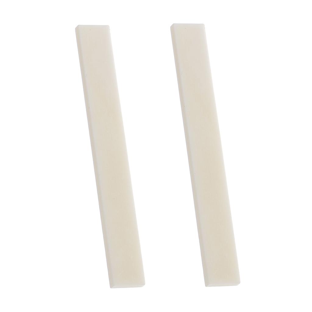 2x Șa de chitară Ivory Bottle Bone Nefinisat Netăiat Blank 80x3x10mm