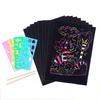 50pcs Scratch Paper 16K/32K with Drawing Template Rainbow Multi-function Office Educational Supplies Student Rewards TMZ