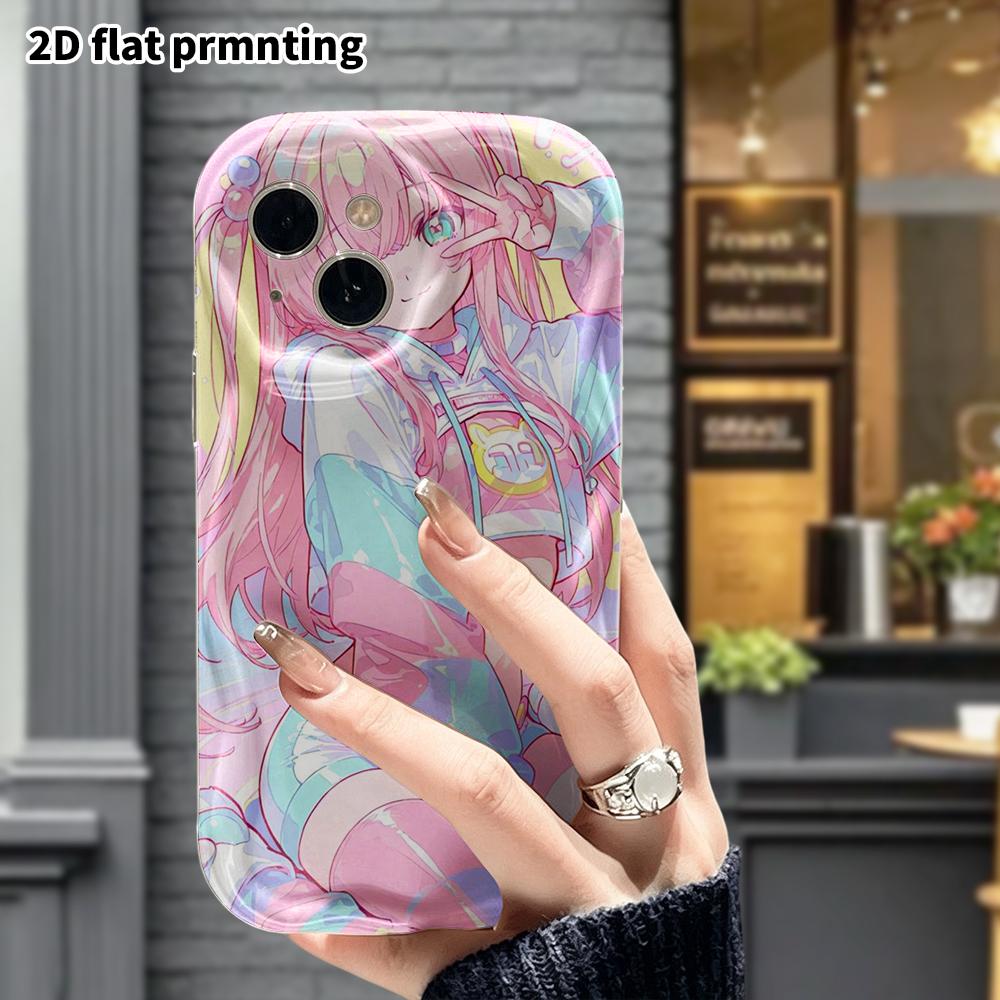 Phone Case: 2D Flat Design, Suitable for iPhone 18 17 16 15 14 13 12 Pro Protective Case, Phone Decoration, Pastel Trendy Style, Halloween and Christm