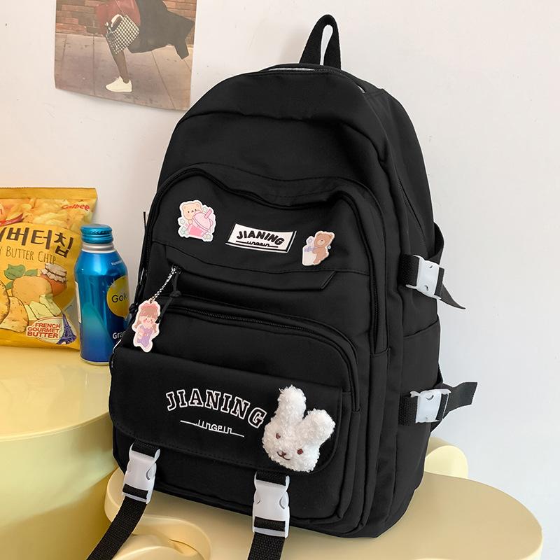 Primary School Girl Junior High School Student Burgundy Backpack High School Student College Student Backpack
