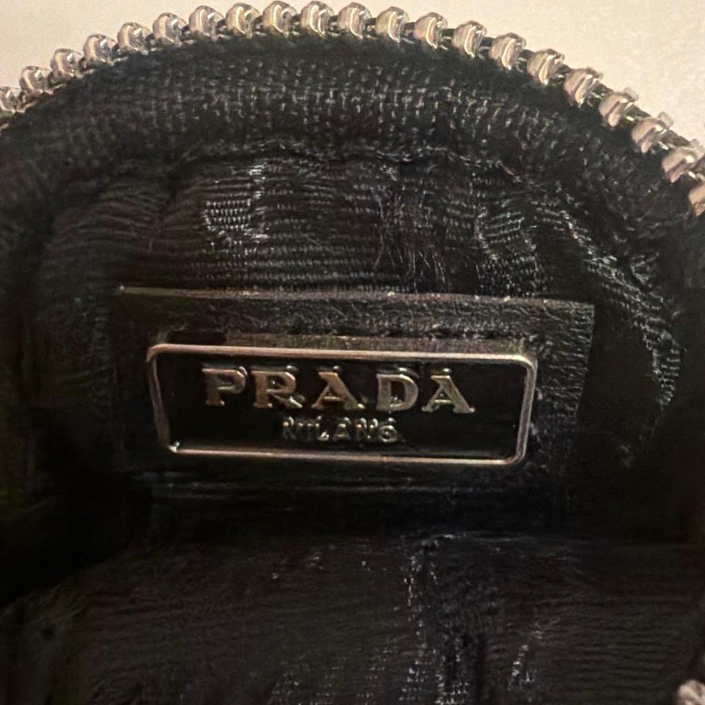 Used [Anonymous Shipping][Beautiful Condition] PRADA Nylon Pouch Black Coin Case