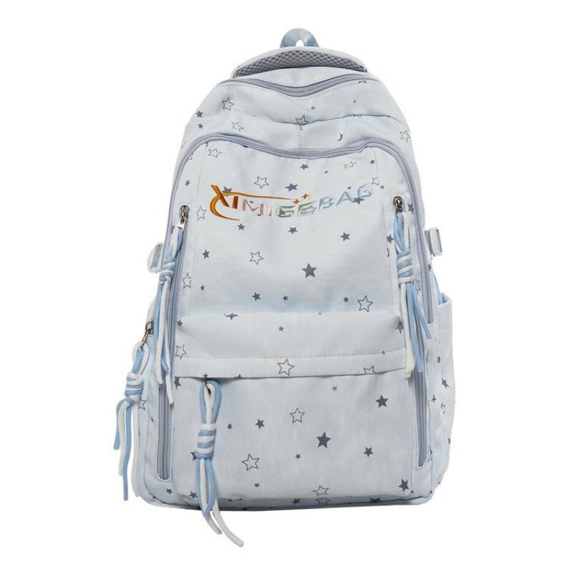 Schoolbag Large Capacity Student Backpack Women's Travel Light Casual Versatile Backpack Star Light Travel College Style School Bag