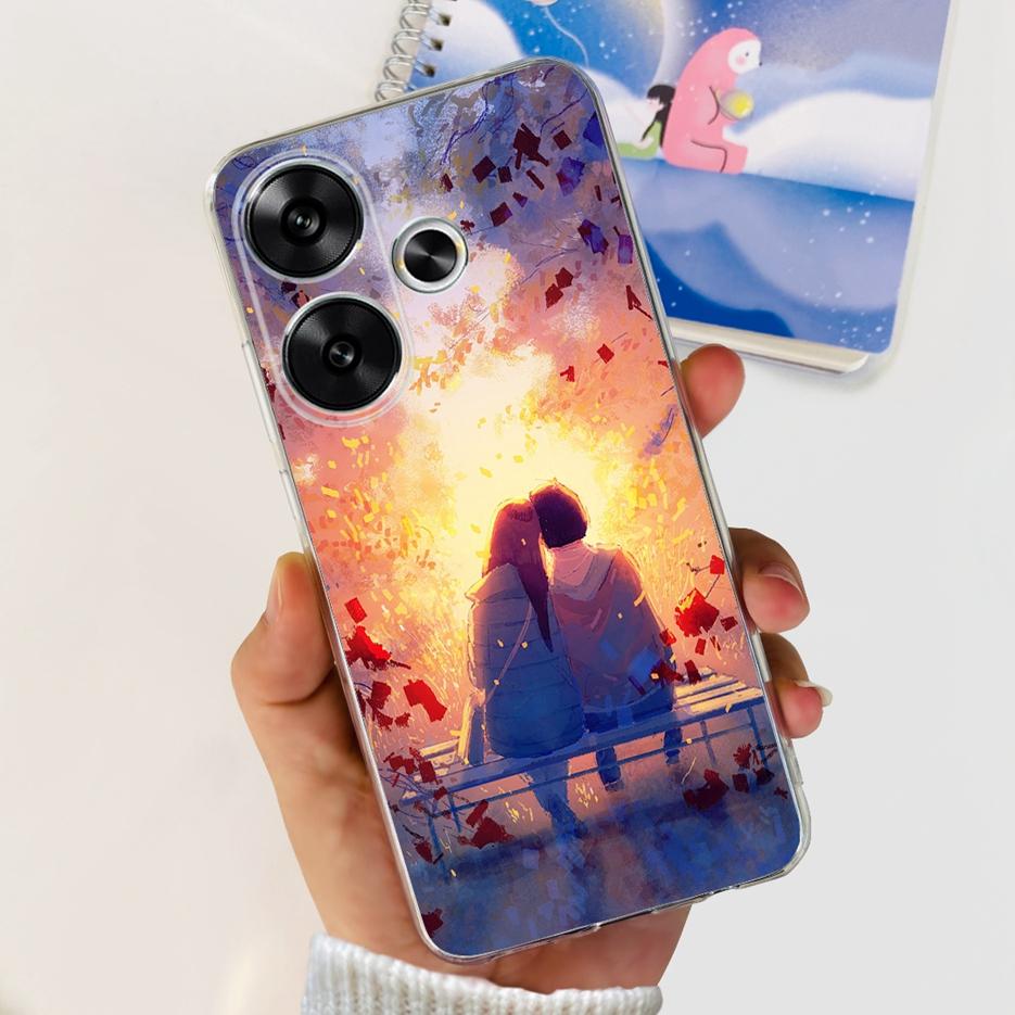 For Xiaomi Redmi Turbo 3 Case Poco F6 Fashion Painted Cover Soft Silicone Phone Cases For Xiaomi Poco F6 F 6 Redmi Turbo3 Bumper