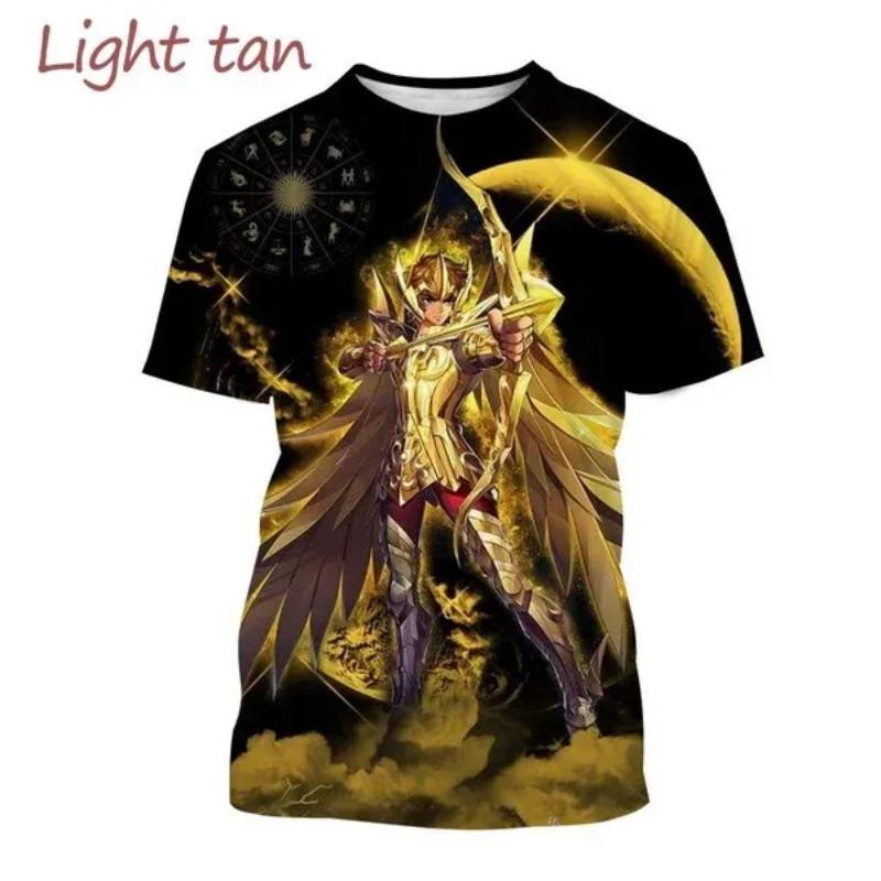 Saint Seiya 3D Printed T-shirt for men and Women Round neck Short-sleeved Casual Tops Oversized T-shirts Anime Tshirt Tee