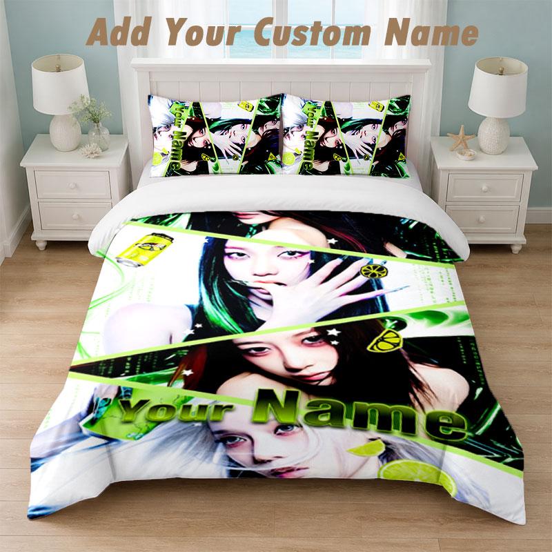 Bedding Set 1 Duvet Cover 2 Pillowcases aespa Print Soft Bed Linen Bedroom Decor