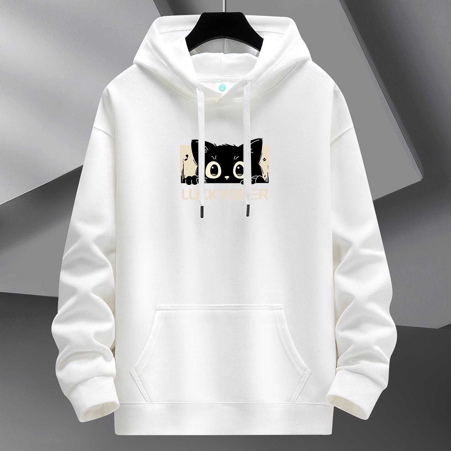 Men s Woodpecker Hooded Sweatshirt: 2025 Spring/Autumn/Winter Plus Velvet Thick Sports Jacket 4XL (180—200 lbs)