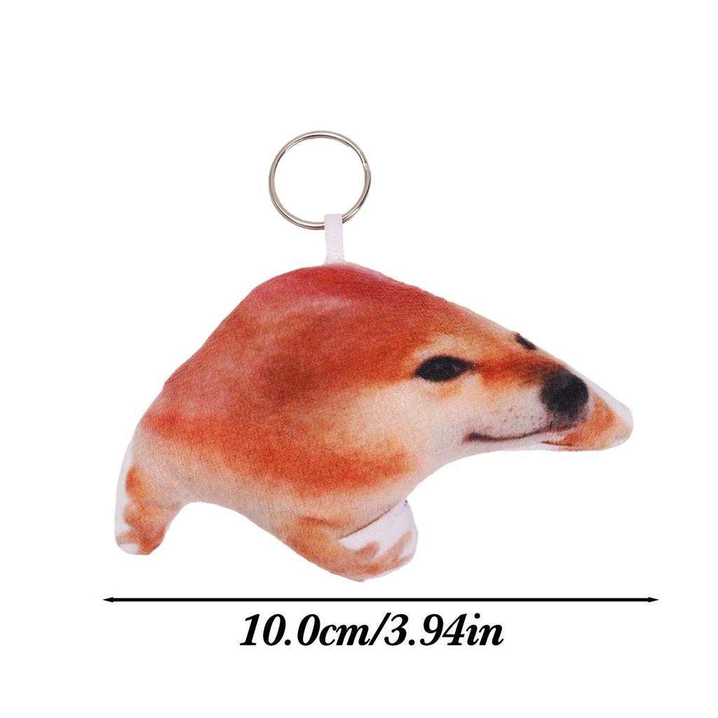 Banana Cat Emoji Bag Fabric Doll Keychains Pendant Abstract and Funny Plush Doll Personalized Pendant