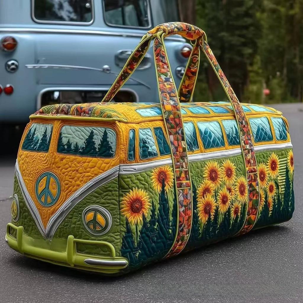 Borsa da Viaggio Stampa Digitale 3D in Spugna per Autobus a Corto Raggio con Tessuto in Poliestere per Viaggi di Piacere
