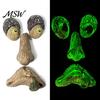 Decorative Tree Faces for Garden Glow?in?the?Dark Face Decor, Funny Old Man Bark Whimsical Forest Art Resin Ornament, Outdoor Halloween