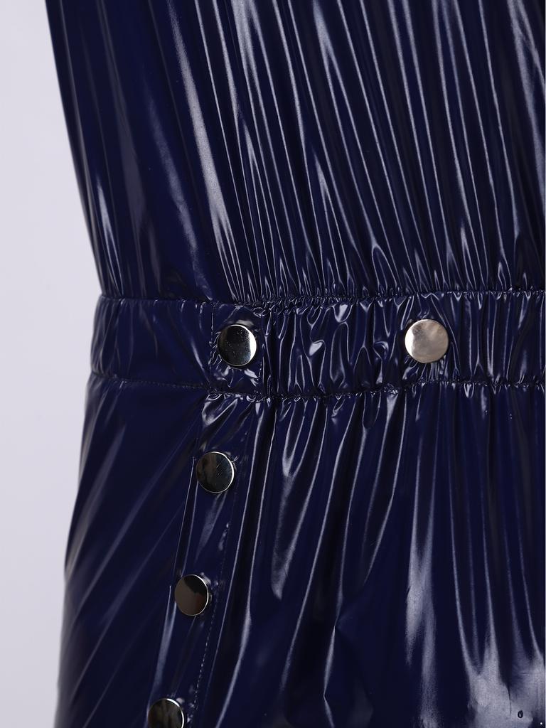 S-3XL Mens Waterproof Bodysuit Openable Crotch with Buttons Sleeveless Back Zipper Elastic Waistband One-piece Romper Jumpsuit for Clubwear Swimming