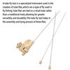 1Set Tube Fly Tying Tool Kit Brass & Stainless Steel Adapter with 3 Sizes Needles for Tube Flies Fits Fly Fishing Vise Jaws