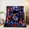 Dynamic characters with glowing energy effects in a dark, intense setting. for all seasons blanket lunch break throw gift