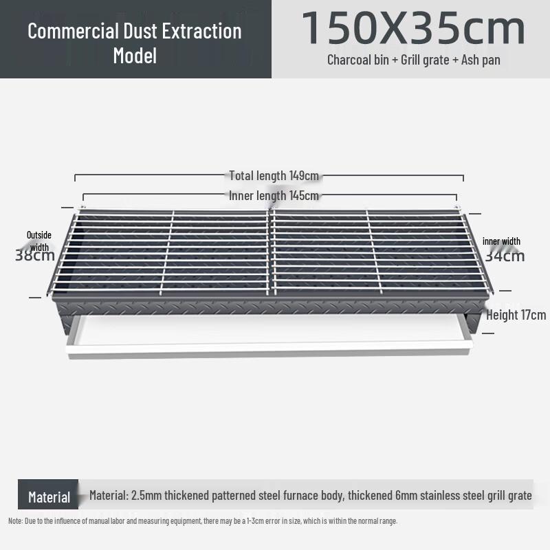 Handun Charcoal BBQ Grill with Ash Drawer