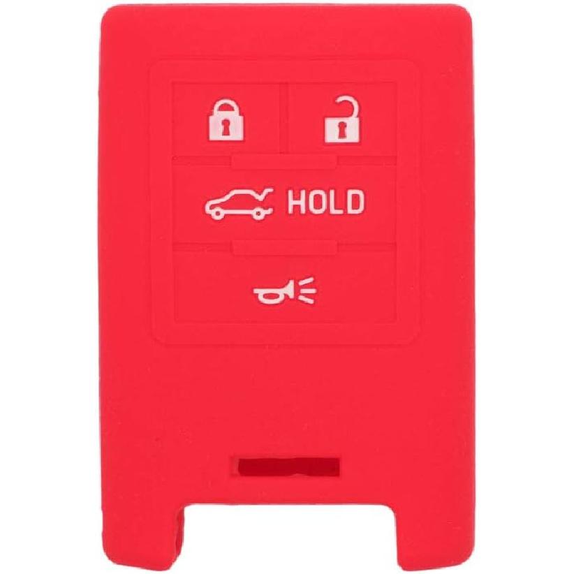 SEGADEN Silicone Cover Protector Case Holder Skin Jacket Compatible with CADILLAC CHEVROLET 4 Button Smart Remote Key Fob CV4773 Deep Purple