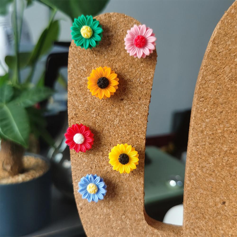 1 Box Thumbtack Sunflower Shape Push Pins Thumb Tacks Decoration Tack Board Bulletin Board Pins Drawing Office Binding Supplies