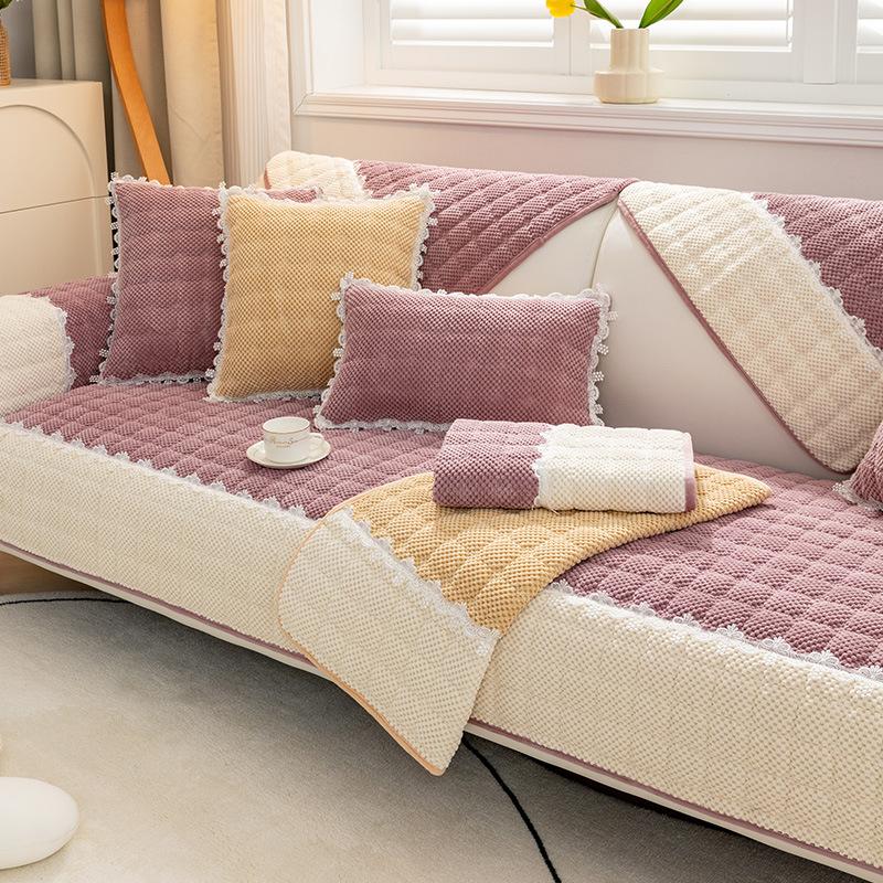 Winter Corduroy Sofa Cushion Simple Modern Non-Slip Sofa Cover